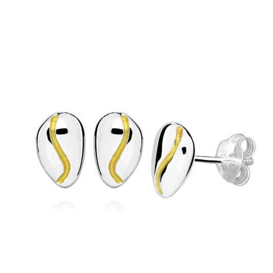 Trailblazer 18kt Gold & Silver Stud Earrings