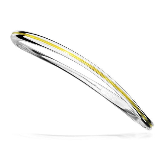 Trailblazer 18kt Gold & Silver Bangle, Large