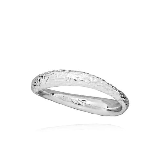 Find A Way Textured Silver Ring, Size 49