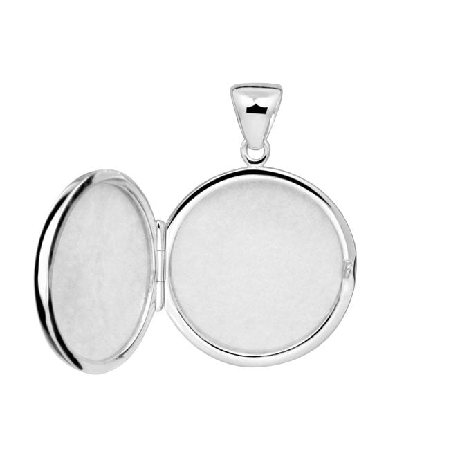 Round Silver Engravable Locket