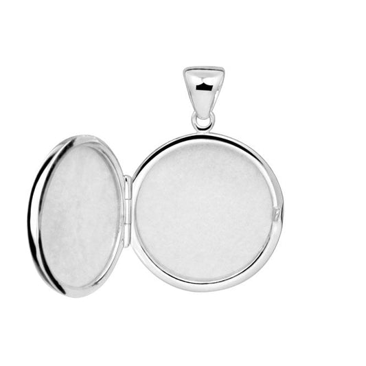 Round Silver Engravable Locket
