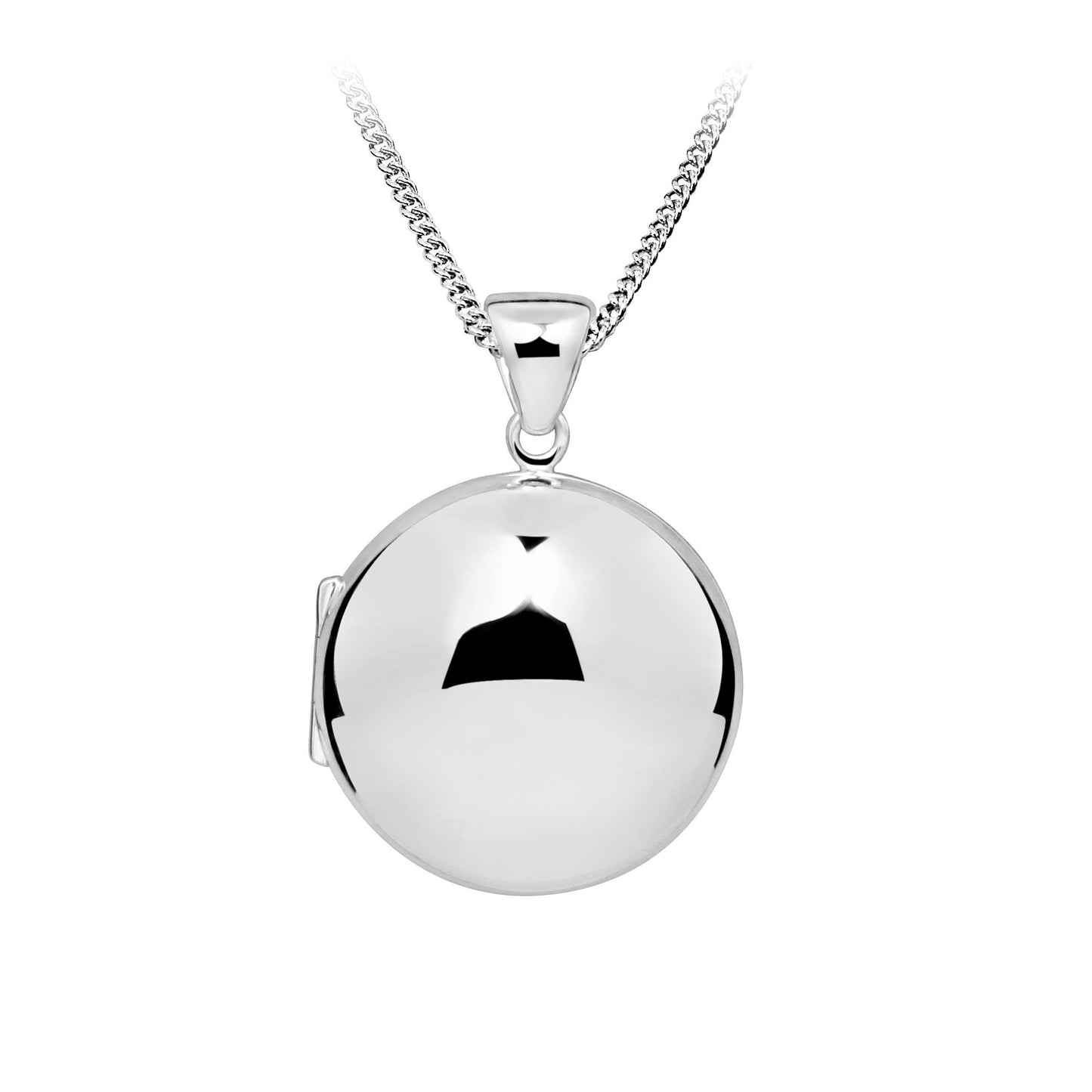 Round Silver Engravable Locket