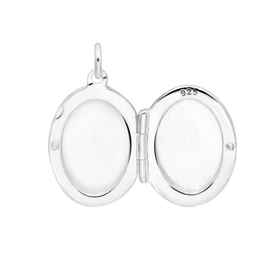 Oval Silver Engravable Locket