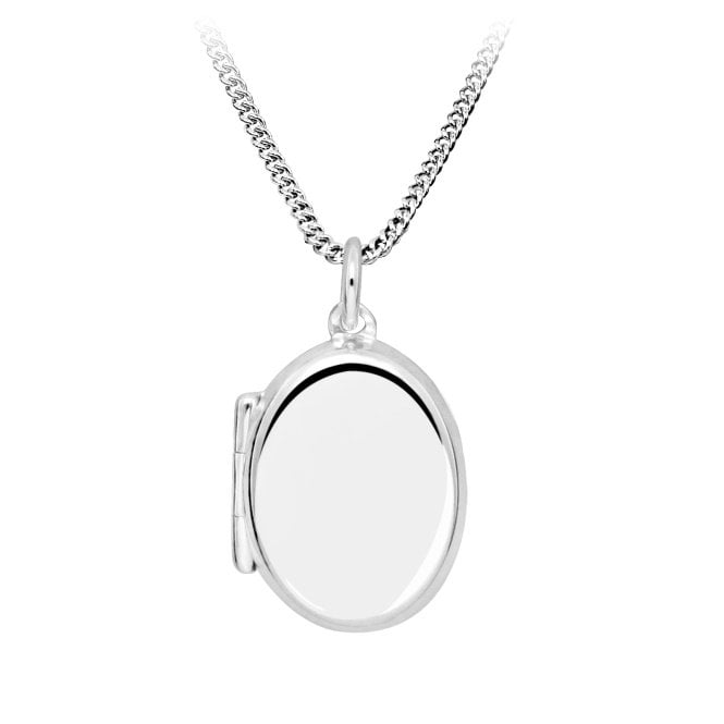 Oval Silver Engravable Locket
