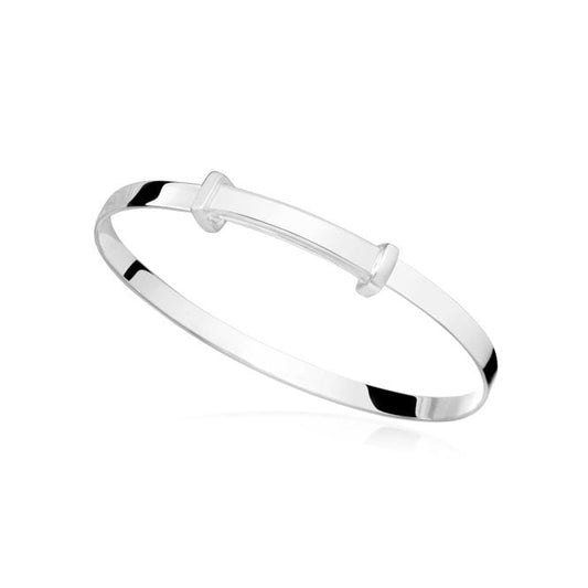 Adaptable Baby Silver Engravable Bangle
