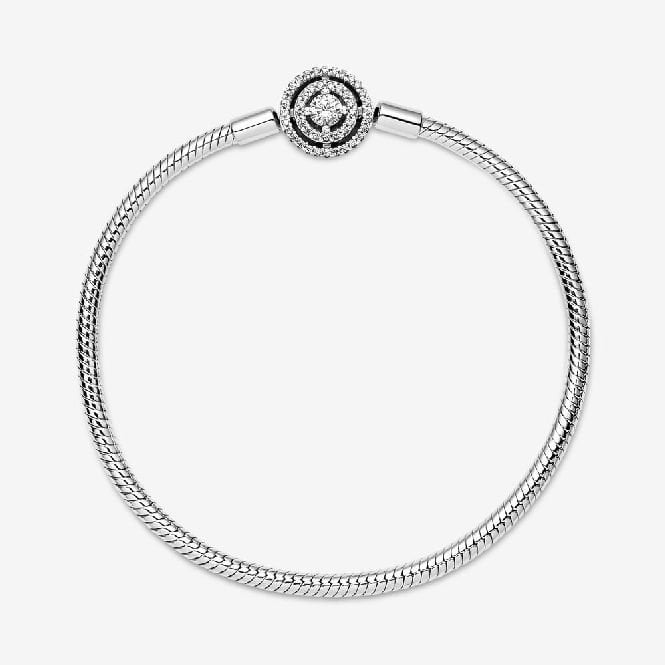 Moments Halo Snake Chain Bracelet, 23cm