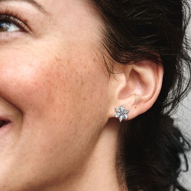 Sparkling Herbarium Full Cluster Stud Earrings