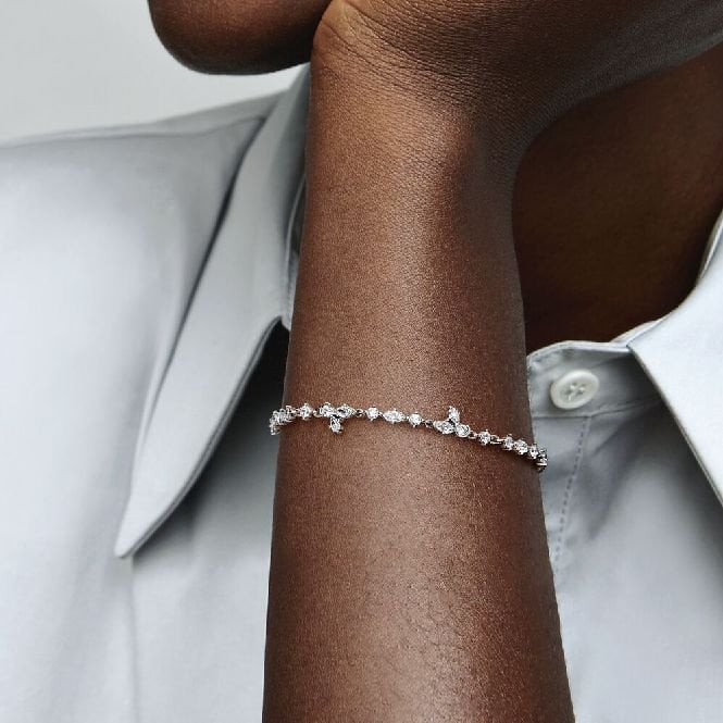 Sparkling Herbarium Full Cluster Chain Bracelet, 18cm
