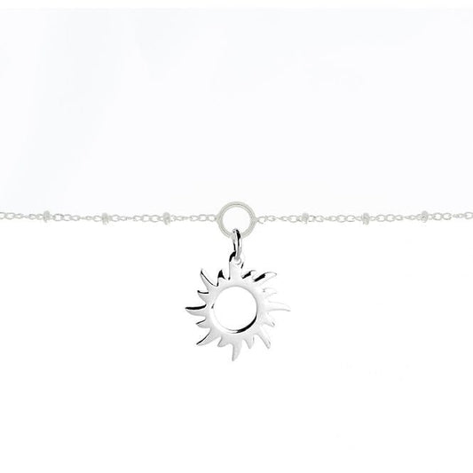 Sun Charm Bracelet in Sterling Silver