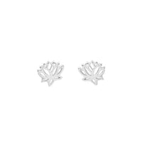 Lotus Earrings in Sterling Silver