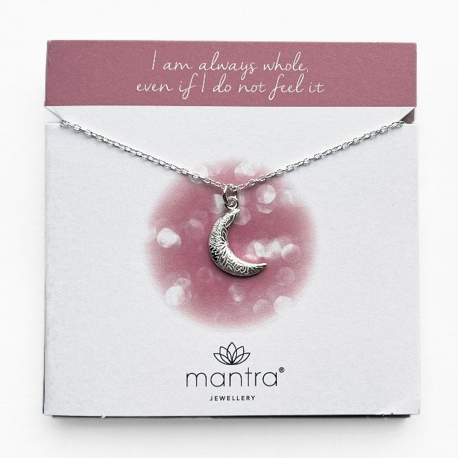 Crescent Moon Necklace in Sterling Silver