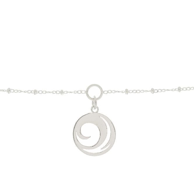 Wave Charm Bracelet in Sterling Silver
