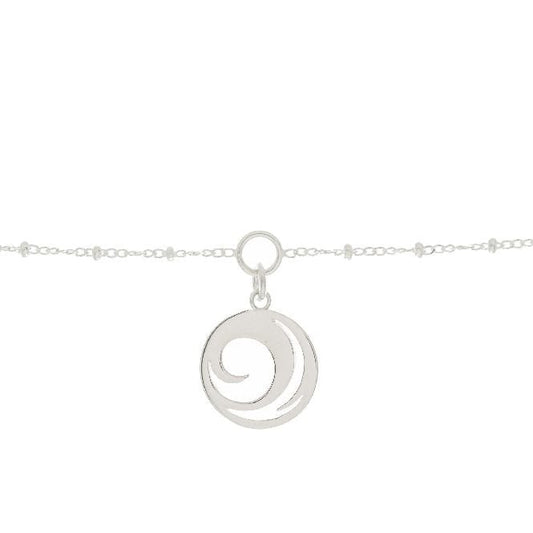 Wave Charm Bracelet in Sterling Silver