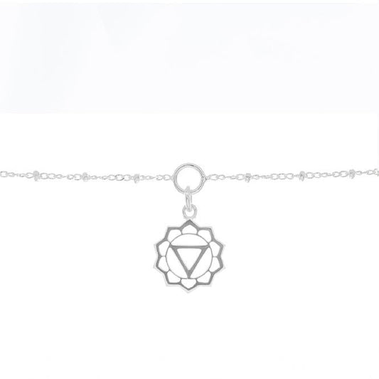 Solar Plexus Chakra Charm Bracelet in Sterling Silver