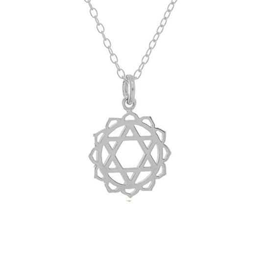 Heart Chakra Necklace in Sterling Silver