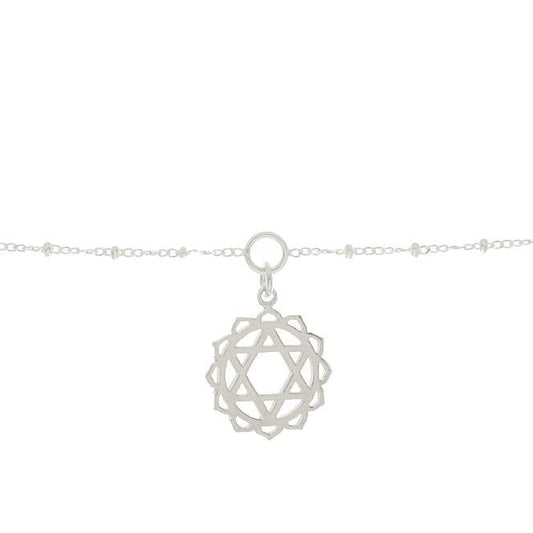 Heart Chakra Charm Bracelet in Sterling Silver