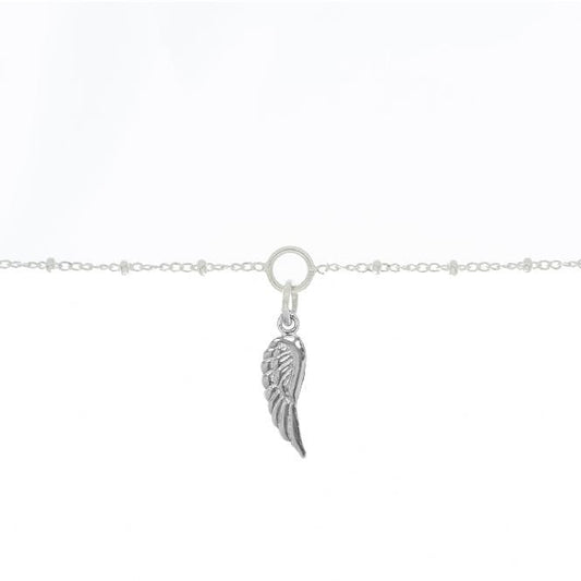 Angel Wing Charm Bracelet in Sterling Silver