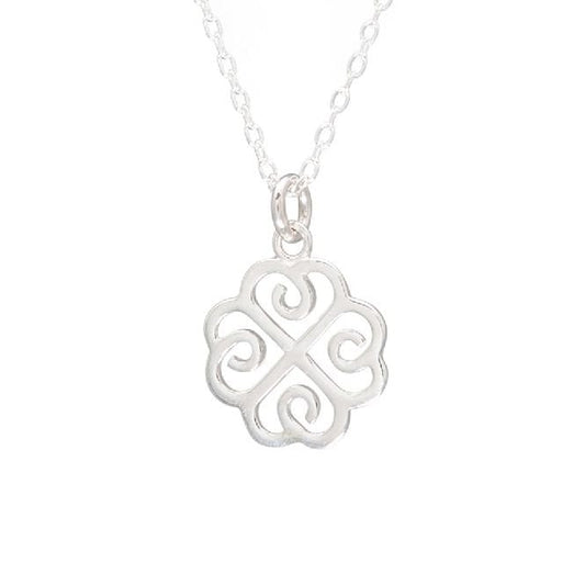 Lucky Clover Necklace in Sterling Silver