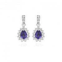 Hope Teardrop Purple Amethyst Drop Earrings