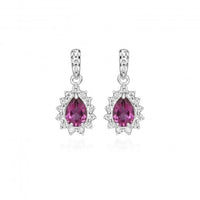 Hope Teardrop Pink Topaz Drop Earrings