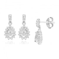 Hope Teardrop White Topaz Drop Earrings