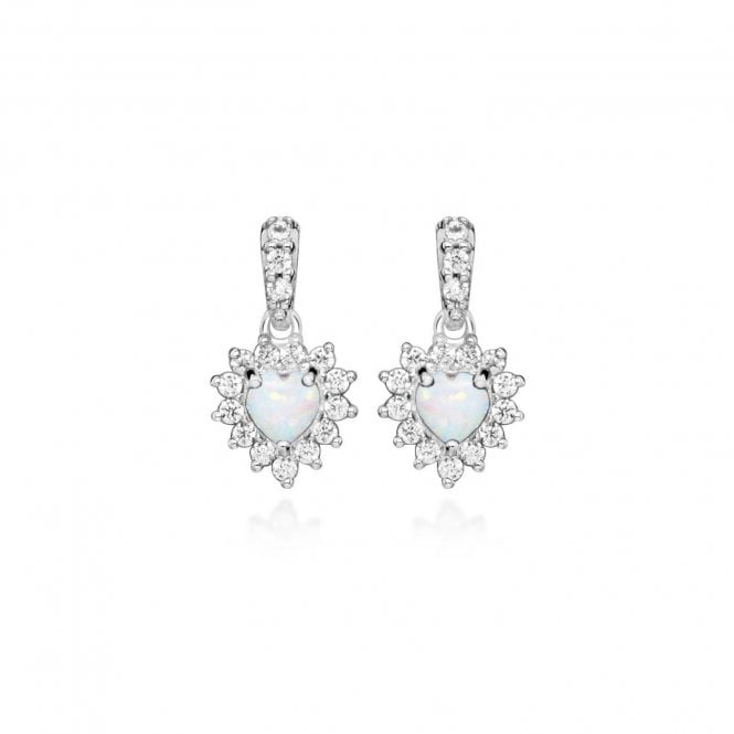 Hope Heart Multicoloured Opal Drop Earrings