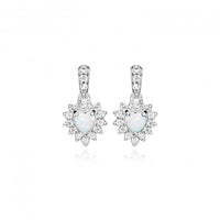 Hope Heart Multicoloured Opal Drop Earrings