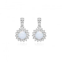 Hope Round Multicoloured Opal Drop Earrings