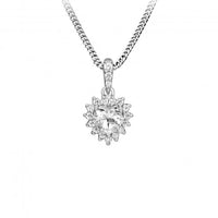 Hope Heart White Topaz Pendant Necklace