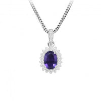 Hope Oval Purple Amethyst Pendant Necklace