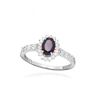 Hope Oval Red Garnet Ring, Size 52