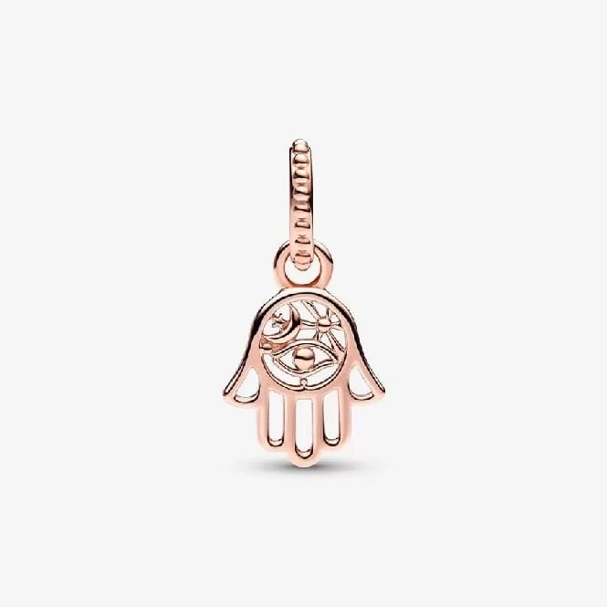 Rose Protective Hamsa Hand Dangle Charms