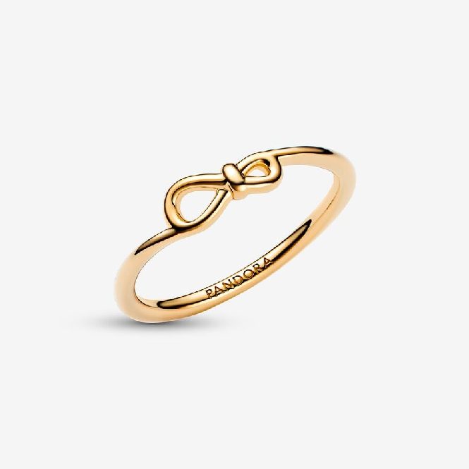 Gold Small Infinity Knot Ring, Size 48