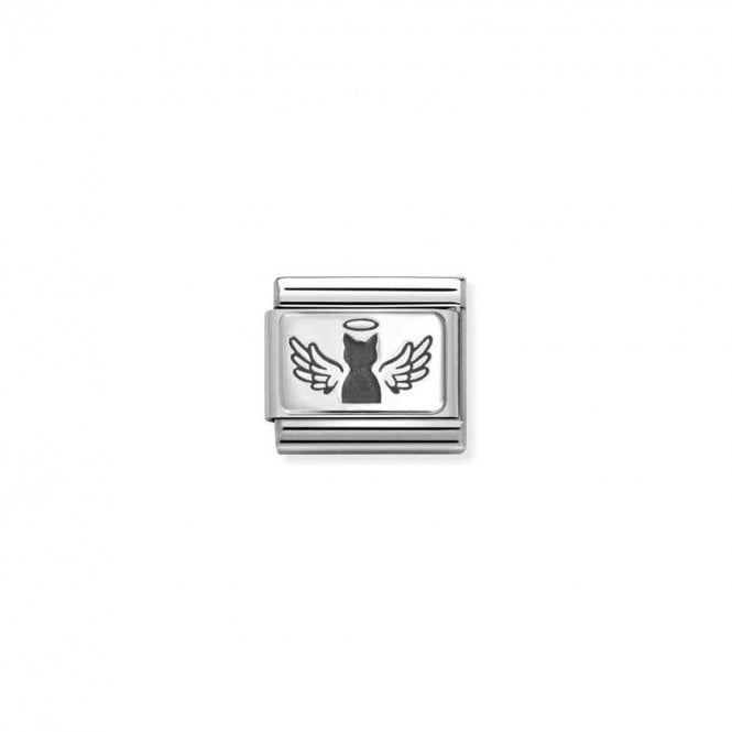 Classic Silver Angel Cat Animal Charms