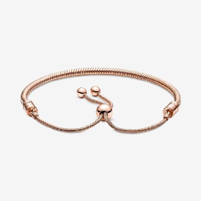 Rose Moments Snake Chain Slider Bracelet, 28cm