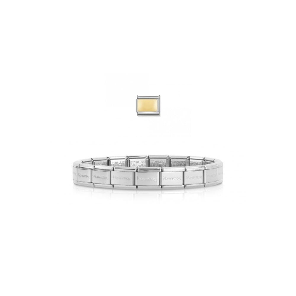 Gold Engravable Charm Bracelet