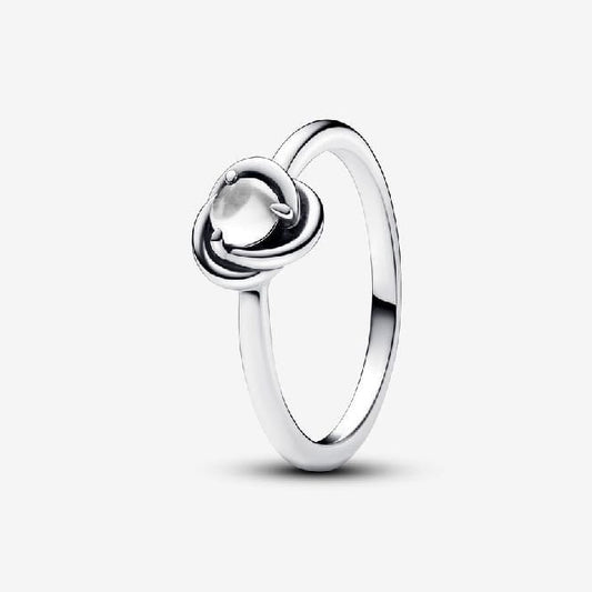 April Birthstone Eternity Circle Ring, Size 54