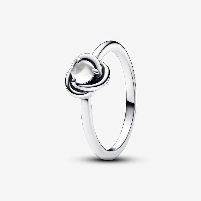 April Birthstone Eternity Circle Ring, Size 56
