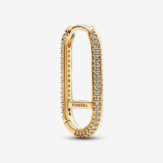 ME Gold Extended Pave Link Single Earring