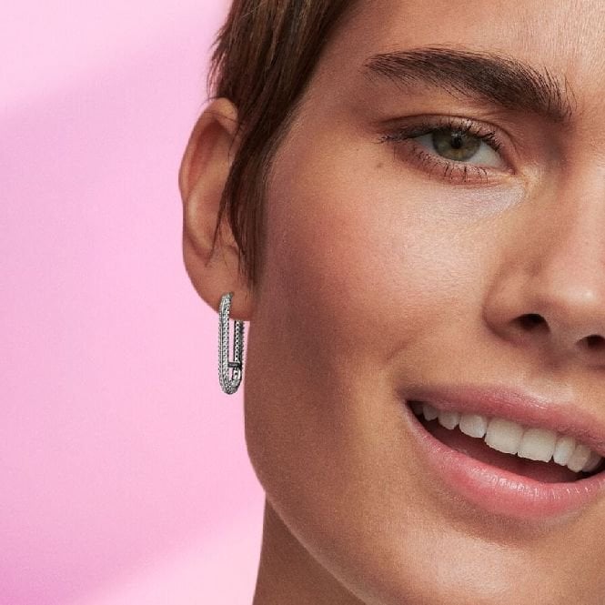 ME Extended Pave Link Single Earring