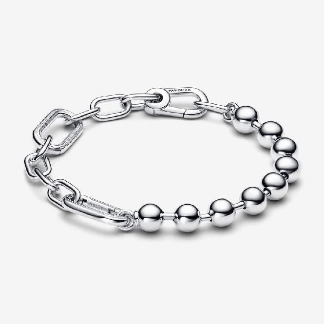 ME Metal Bead & Link Chain Bracelet, 17cm