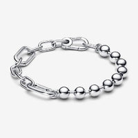 ME Metal Bead & Link Chain Bracelet, 17cm