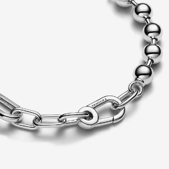 ME Metal Bead & Link Chain Bracelet, 17cm