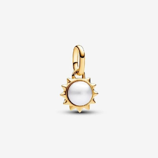 ME Gold Freshwater Pearl Sun Mini Dangle Charms