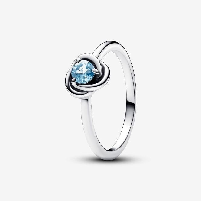 March Birthstone Eternity Circle Ring, Size 58