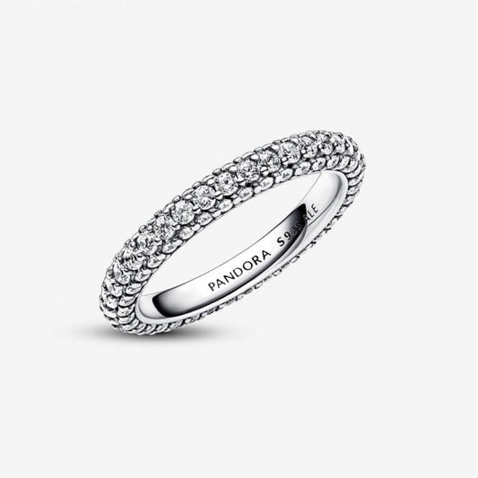 Timeless Pave Single-Row Ring, Size 54