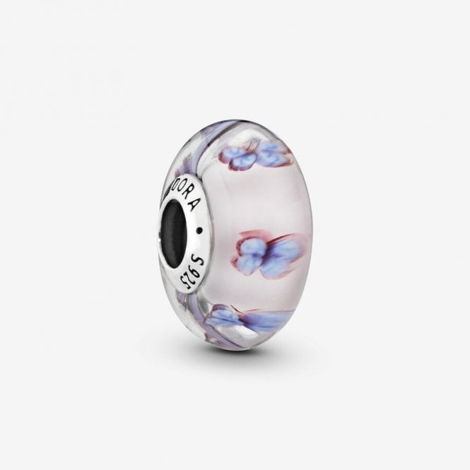 Butterfly Pink Murano Glass Charms