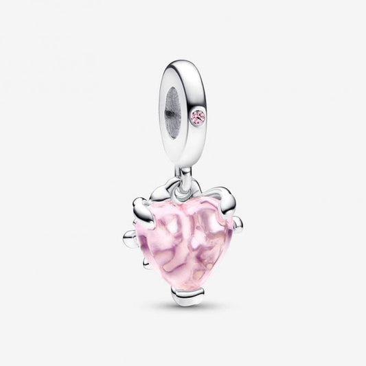 Pink Family Tree & Heart Dangle Charms