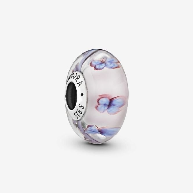 Butterfly Pink Murano Glass Charms