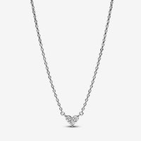 Triple Stone Heart Collier Necklace, 45cm
